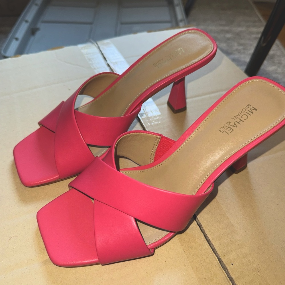 Michael kors pink dress heel sandals